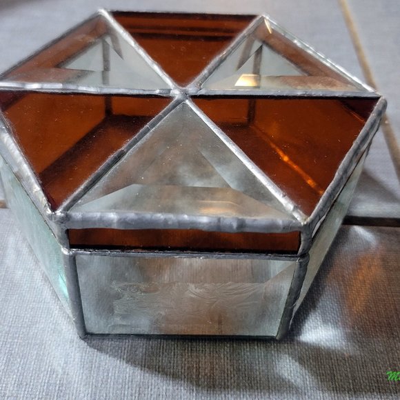 Stained Glass Trinket Jewelry Box - Picture 2 of 7